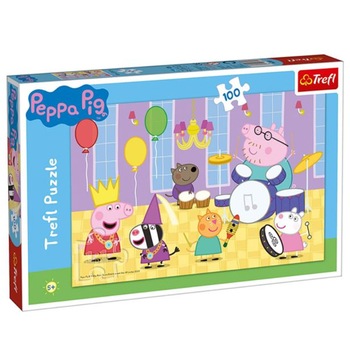 Puzzle Trefl, Peppa Pig, + 5 ani, Multicolor, 100 piese Puzzle Trefl, Peppa Pig, + 5 ani, Multicolor, 100 piese
