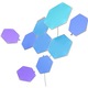 Kit panouri luminoase modulare inteligente Nanoleaf Shapes Hexagons Starter Kit, LED RGBW, Wi-Fi, compatibil iOS/Android, 9 panouri