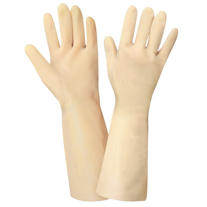 Manusi Cauciuc Albe EvoTools, marimea 10