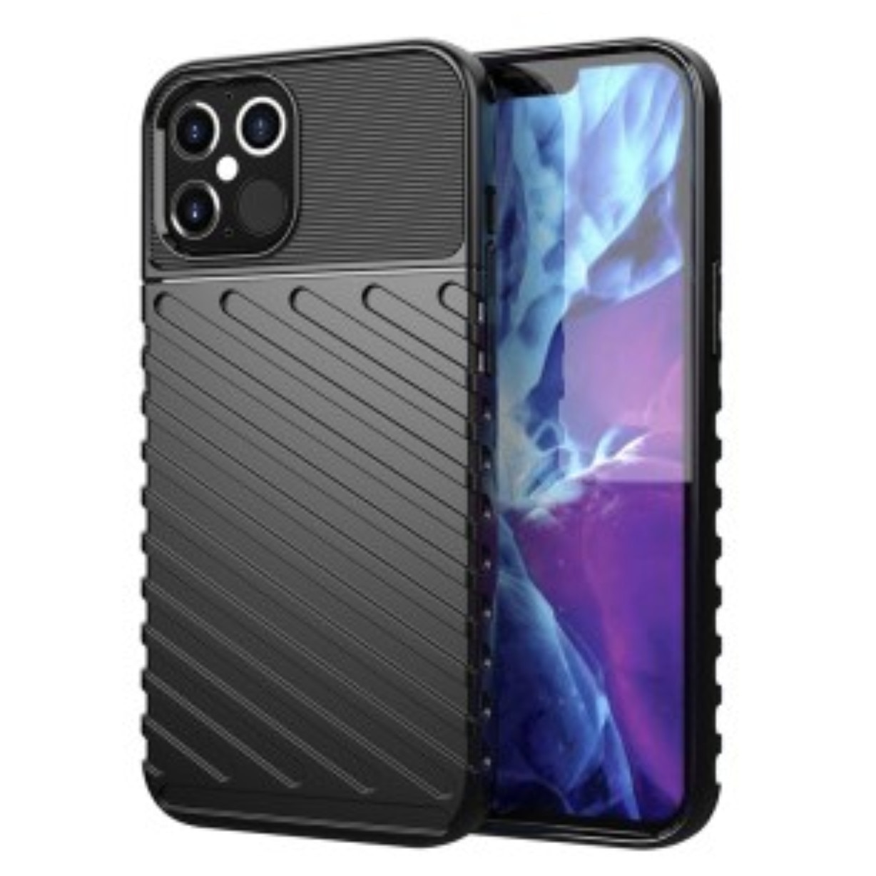 Husa protectie spate TPU Bibilel pentru iPhone 12, iPhone 12Pro, bumper, carcasa, Negru, BBL2035
