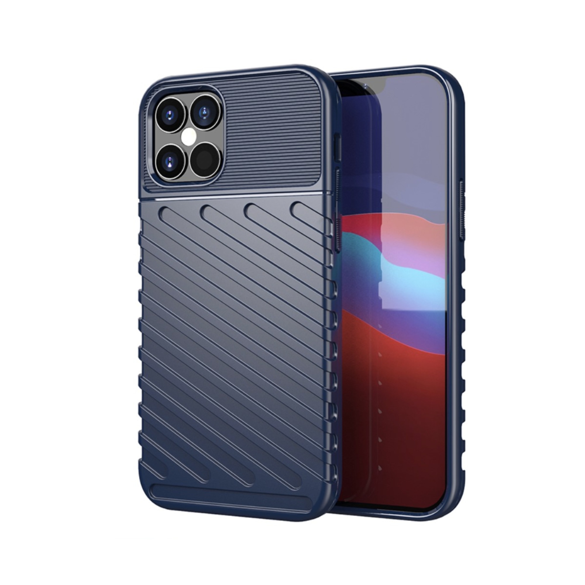 Husa protectie spate TPU Bibilel pentru iPhone 12, iPhone 12Pro, bumper, carcasa, Bleumarin, BBL2034