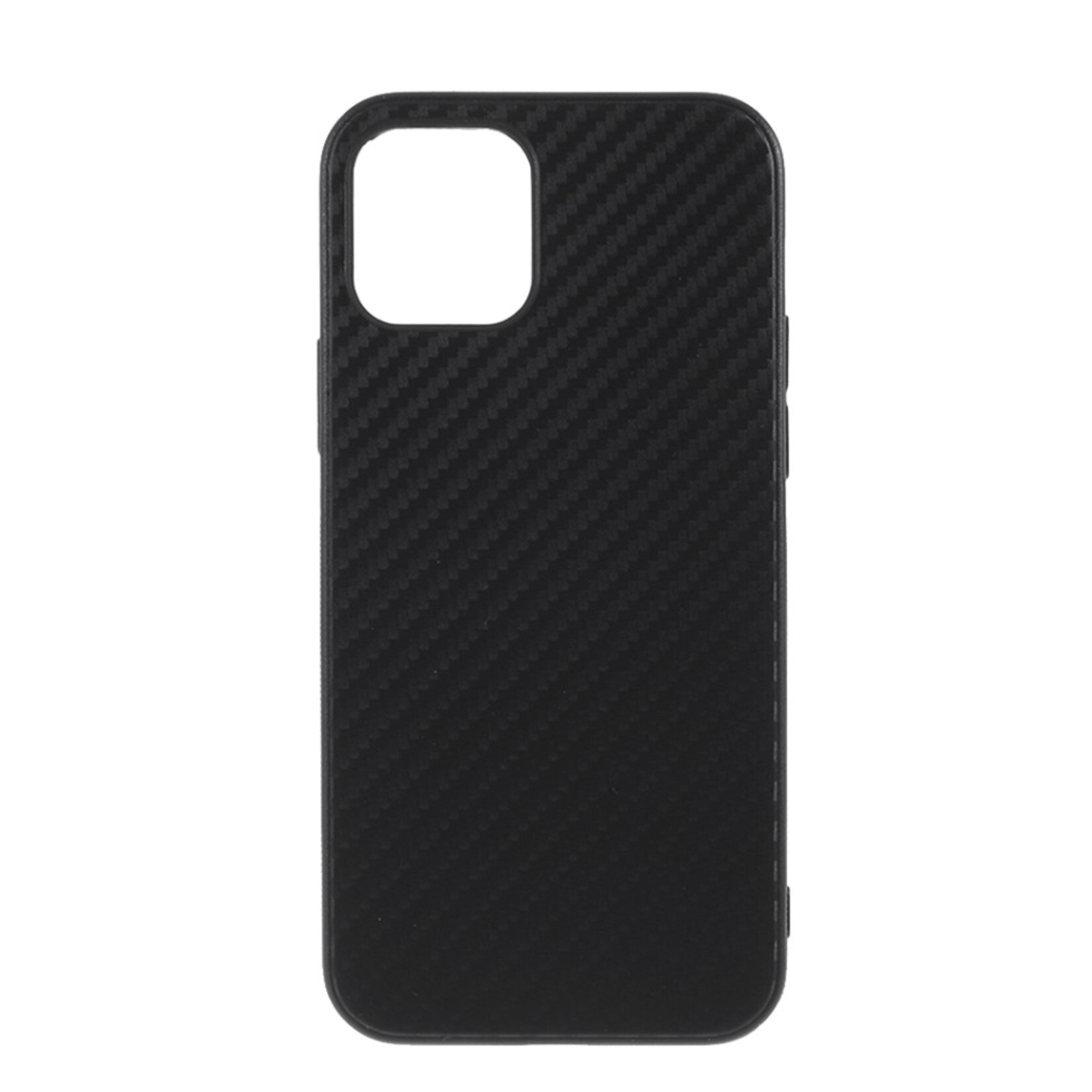 Husa protectie spate Bibilel TPU carbon pentru iPhone 12, iPhone 12 Pro, bumper, carcasa, Negru, BBL2044
