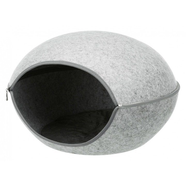Culcus Trixie Luna Soft, Cu Fermoar, 58x39x54 cm, Gri Deschis, 36317