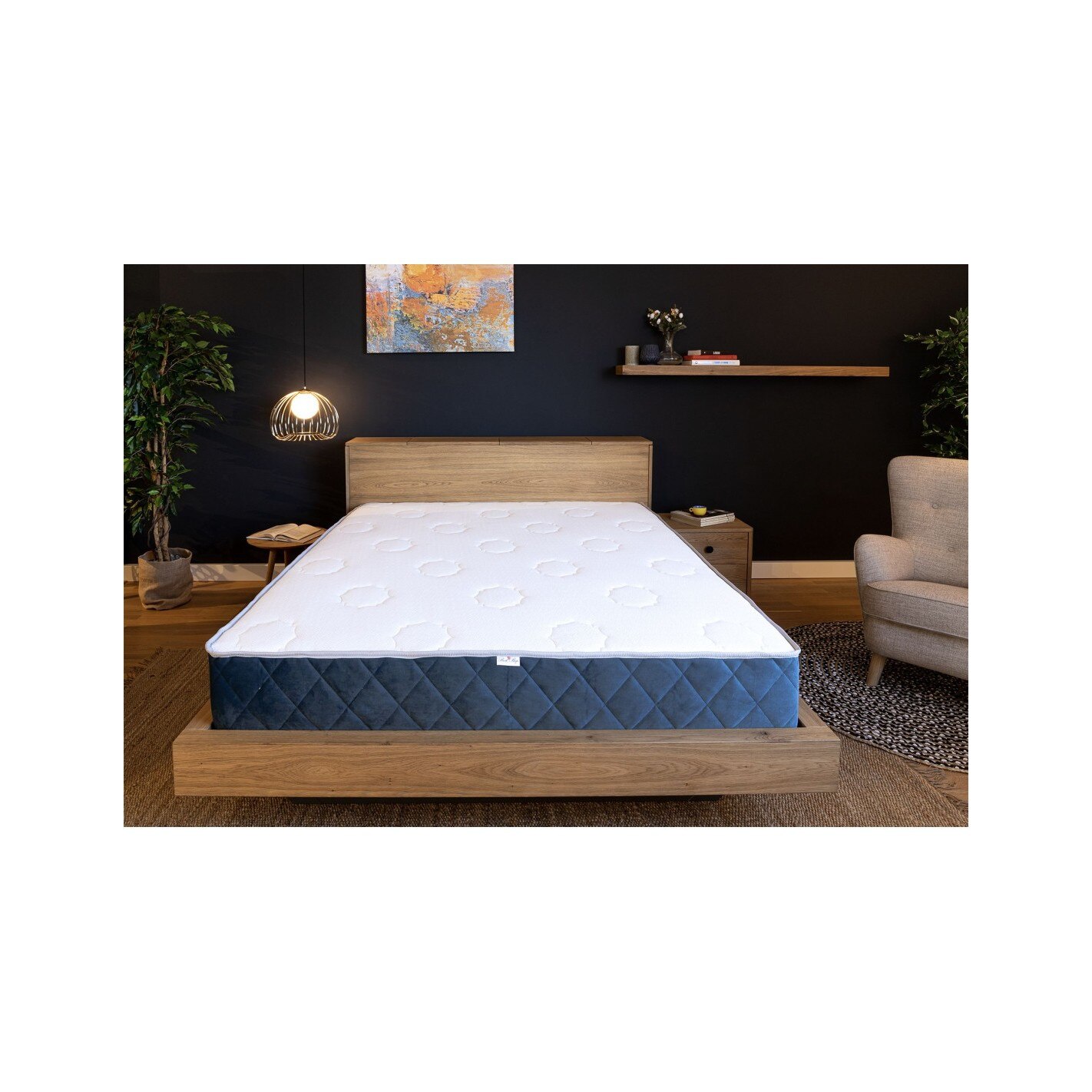 Saltea ortopedica, BEST SLEEP Moon, 100x200x30cm,cu arcuri individuale, hipoalergenic, antibacterian, fermitate medie