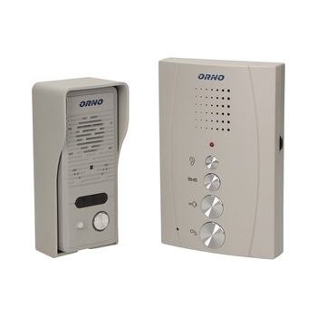 Interfon pentru o familie ELUVIO ORNO OR-DOM-RE-914/G, control automat al portilor, ultra-slim, gri Interfon pentru o familie ELUVIO ORNO OR-DOM-RE-914/G, control automat al portilor, ultra-slim, gri