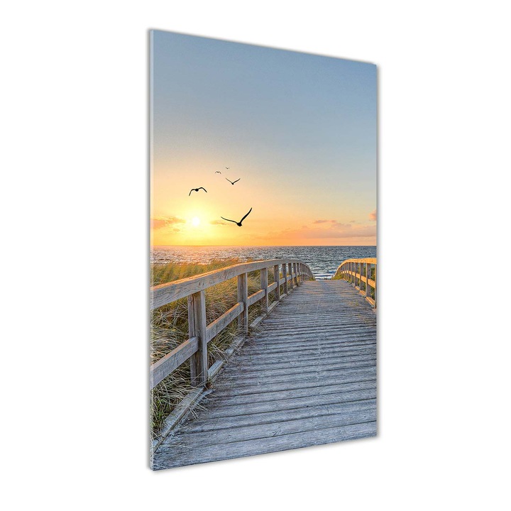 Tablou pe sticla. Tulup. 1. Calea catre plaja. 70x140 cm