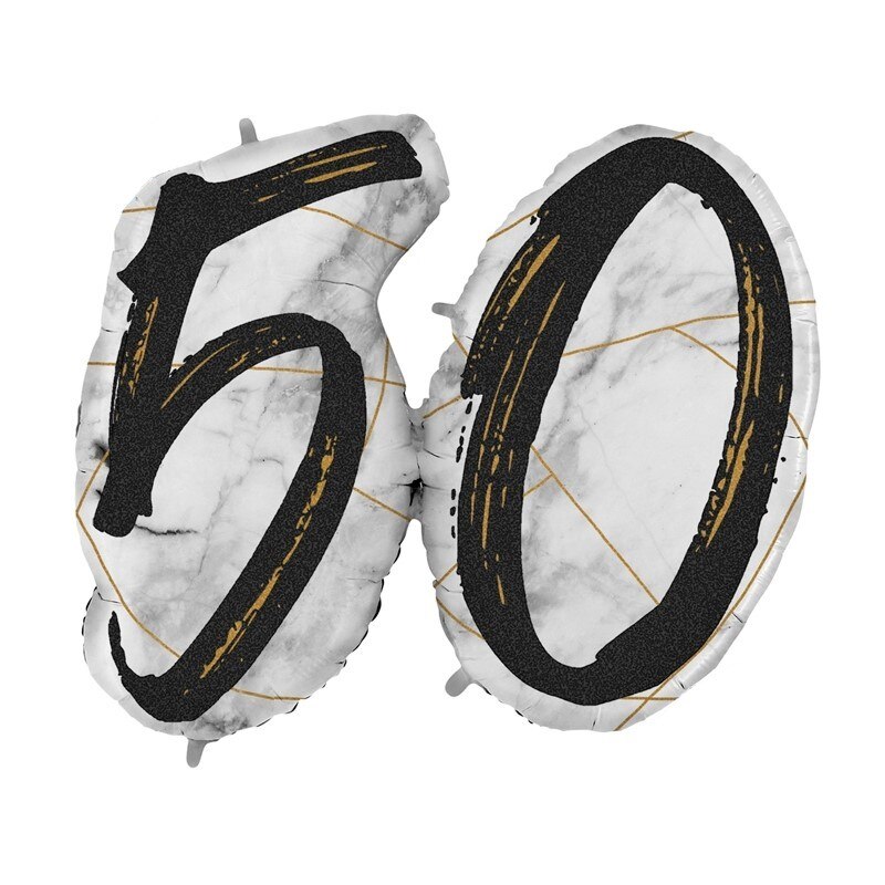 Balon folie set 50 negru ani 104 cm