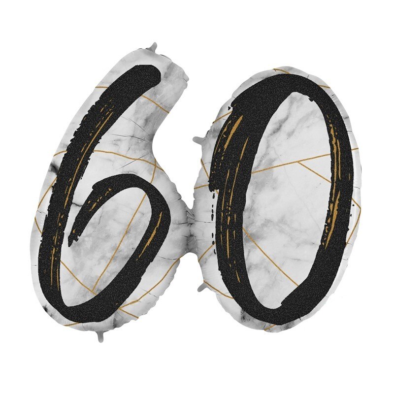 Balon folie set 60 ani negru 109 cm