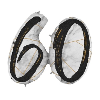 Balon folie set 60 ani negru 109 cm Balon folie set 60 ani negru 109 cm