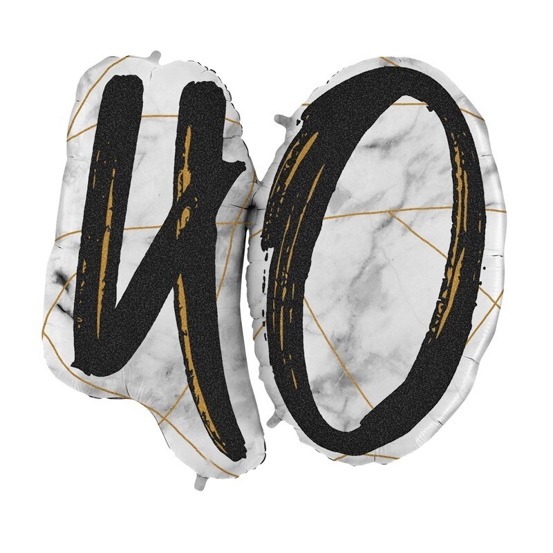 Balon folie set 40 ani negru 102 cm