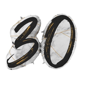 Balon folie set 30 ani negru 109 cm Balon folie set 30 ani negru 109 cm