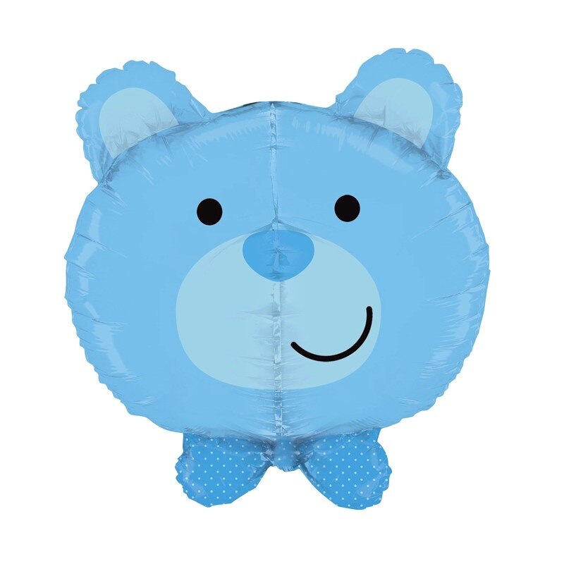 Balon folie cap urs albastru 3D 69 cm