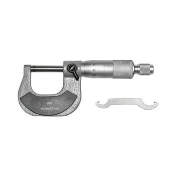 Micrometru mecanic de exterior cu cadru emailat, metric 0-25 mm Micrometru mecanic de exterior cu cadru emailat, metric 0-25 mm