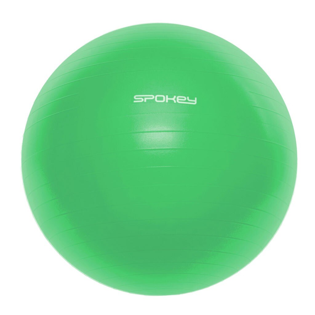 Minge fitness, Spokey, 65 cm, verde, cu pompa inclusa, Fitball III