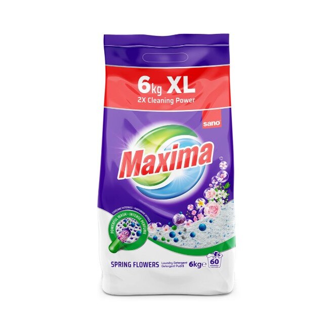 Detergent pudra Sano Maxima Spring Flowers (60sp) 6Kg