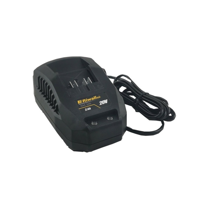 Incarcator pentru acumulatori, Riwall, 20 V, 2.5 Ah, Negru