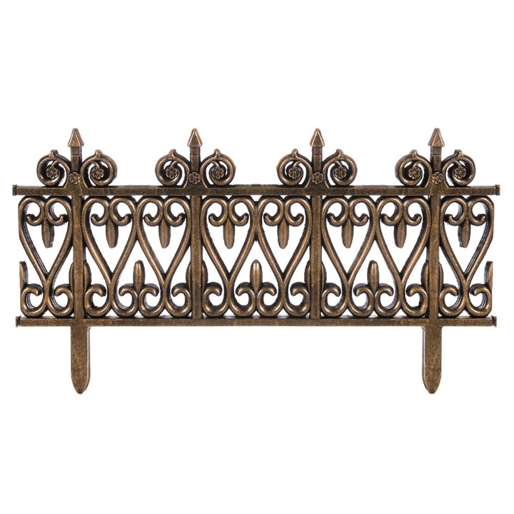 Gardulet decorativ, Cali, set 5 bucati, 62 x 35 cm, bronz