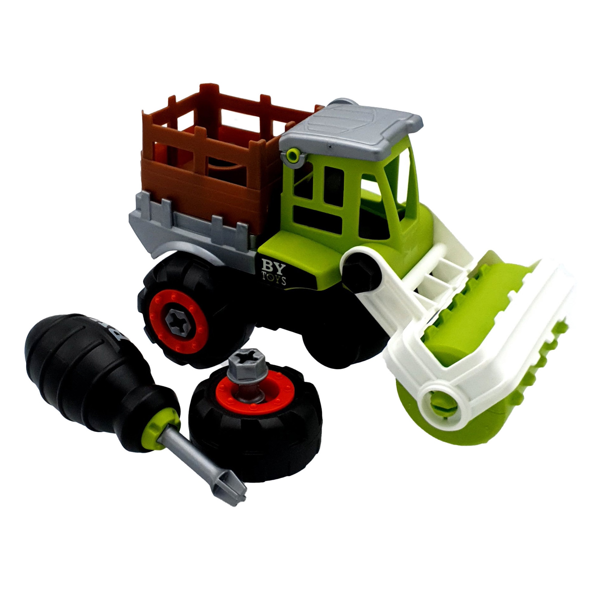 Tractor Demontabil, DIY, cu accesorii, 20 x 10 x 13 cm, +3 ani