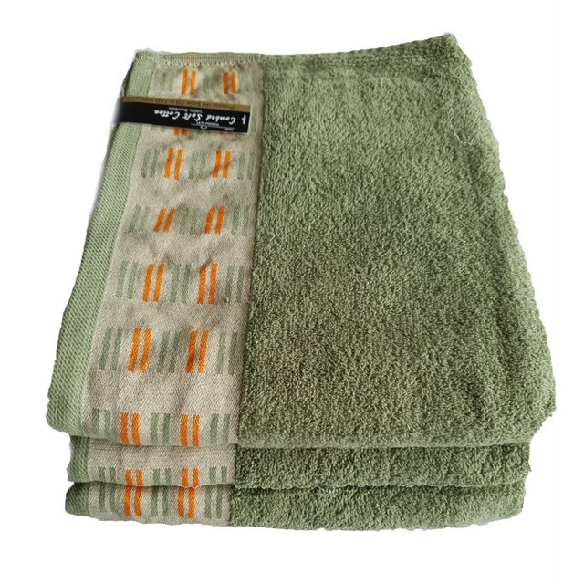 Set 3 Prosoape cross road,100 % bumbac , 70 x 140 cm , verde