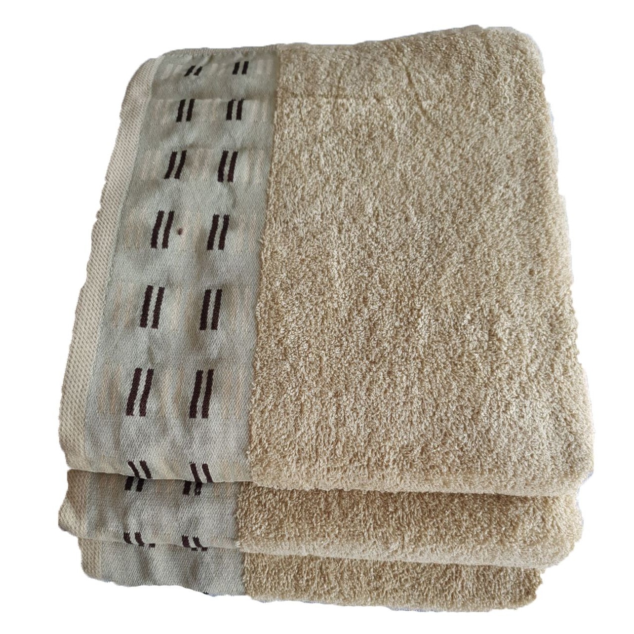 Set 3 Prosoape cross road,100 % bumbac , 70 x 140 cm , bej