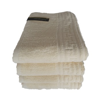 Set 4 Prosoape greek nou ,100% bumbac, 70 x 140 cm , crem Set 4 Prosoape greek nou ,100% bumbac, 70 x 140 cm , crem