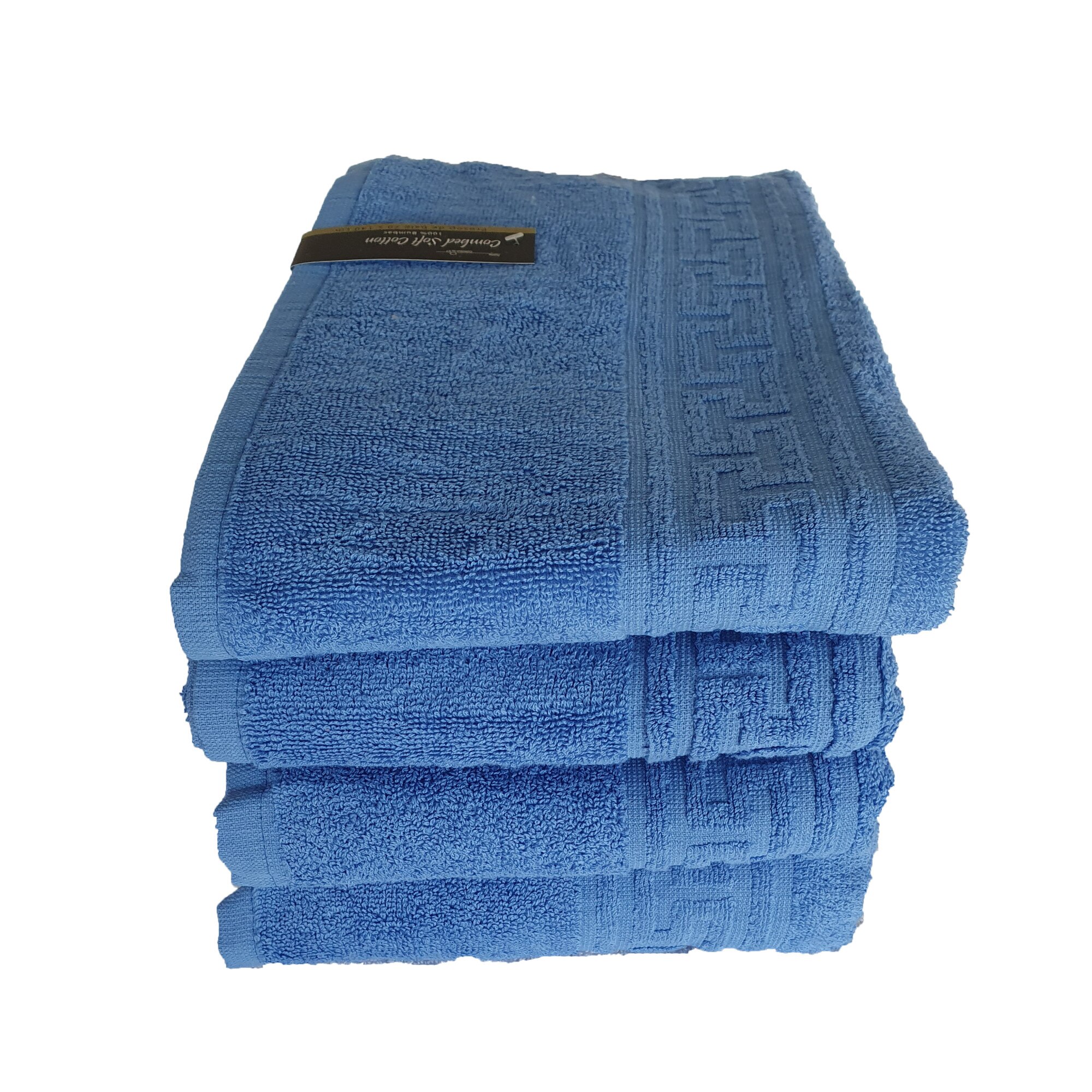 Set 4 Prosoape greek nou ,100% bumbac, 70 x 140 cm , royal blue