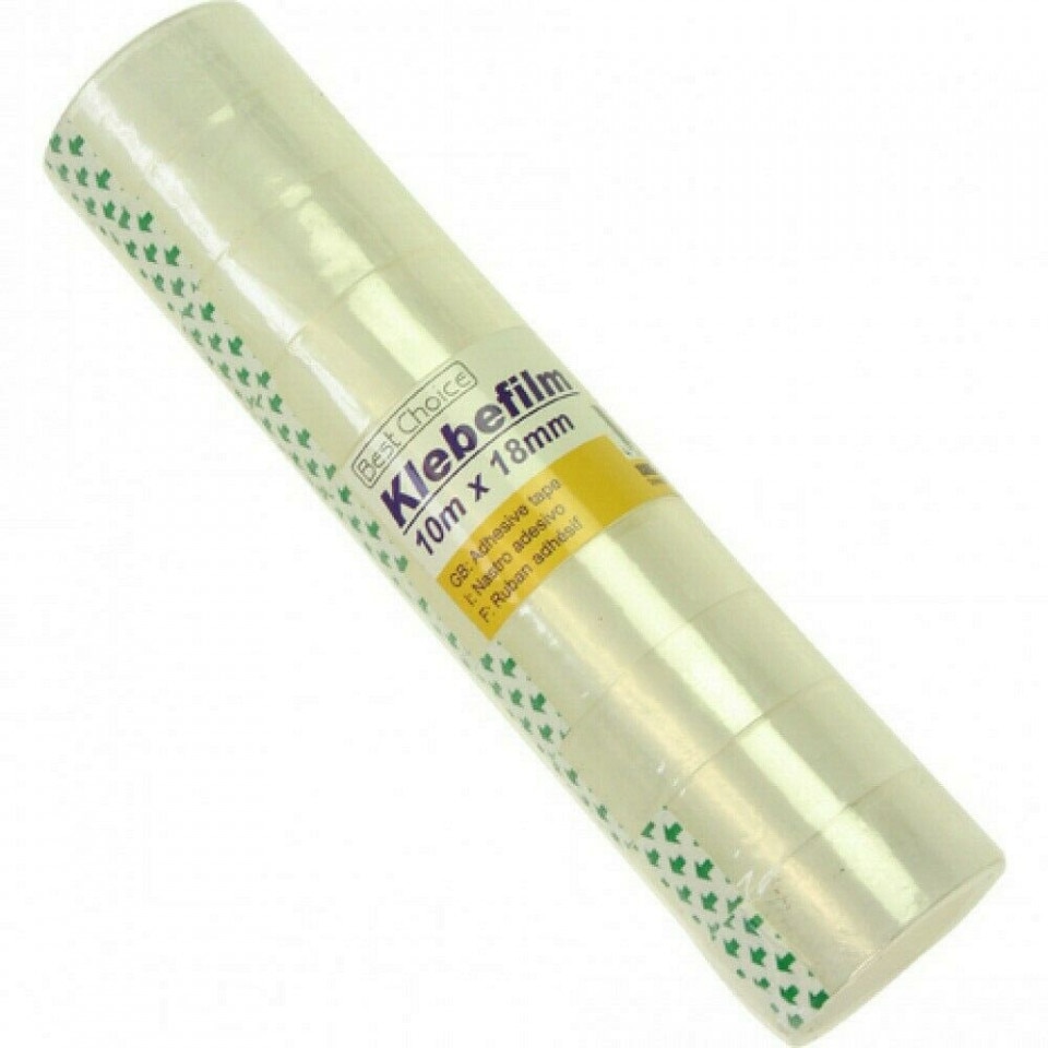 Set 10 role, banda adeziva scotch Ultra Clear, 10 m x 18 mm, transparenta