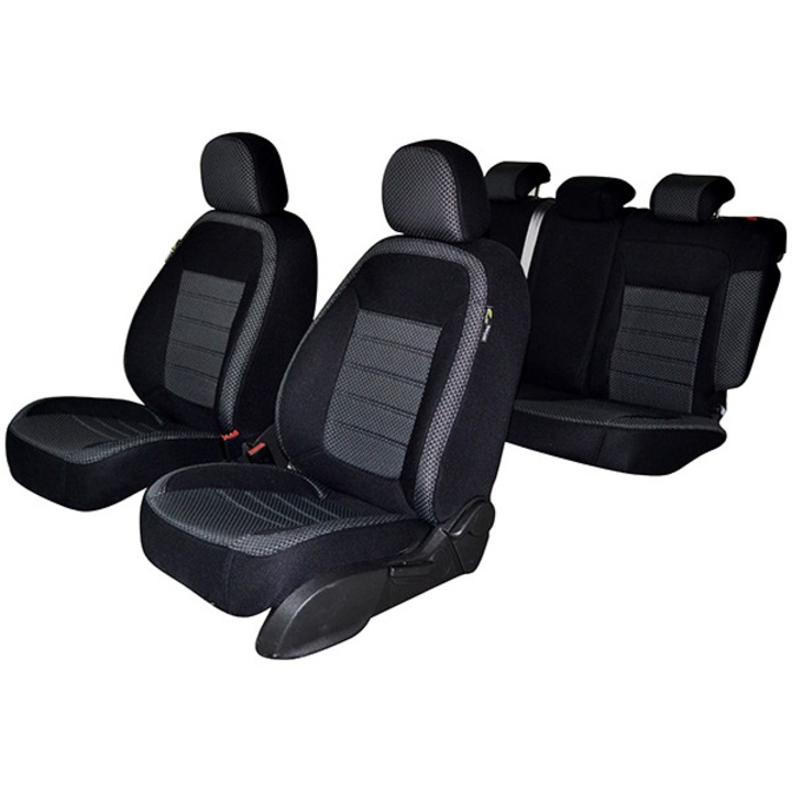 Комплект калъфи за седалки, За Hyundai Accent 2011-2020 с L-образни задни подглавници