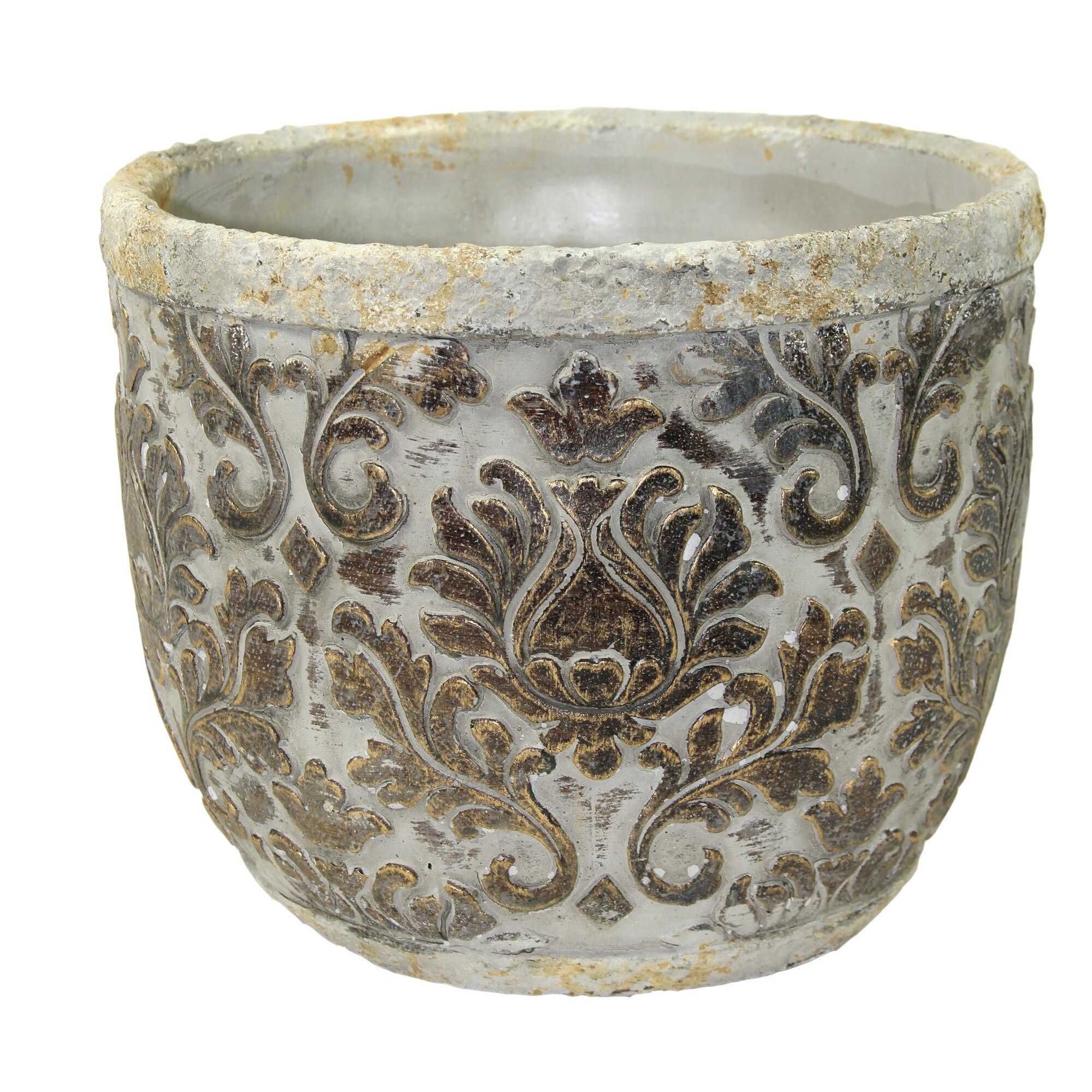 Ghiveci piatra cu model, 15.5x19 cm