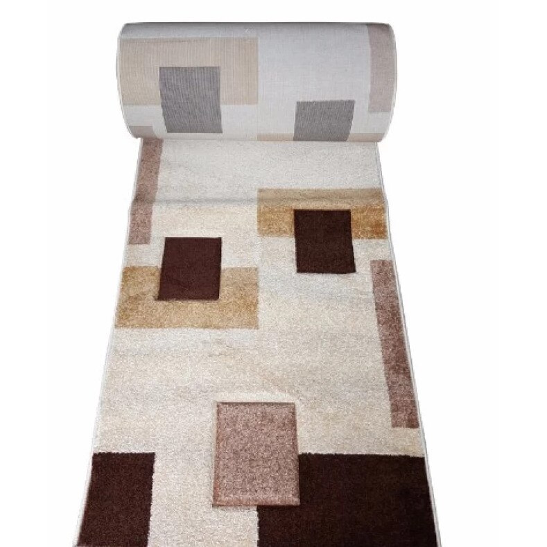 Traversa Covor Espresso Geometric, Bej/Maro, 120cm x 200cm, E3993ES/A6R