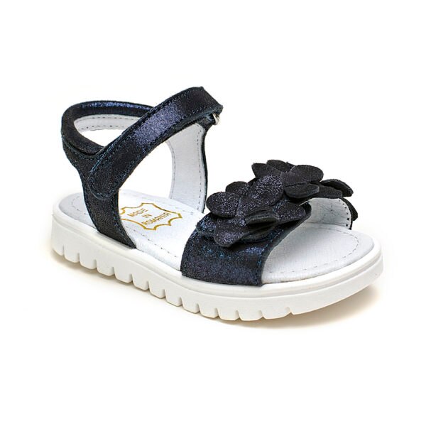 Sandale Kidopo Kido piele, petale, Negru