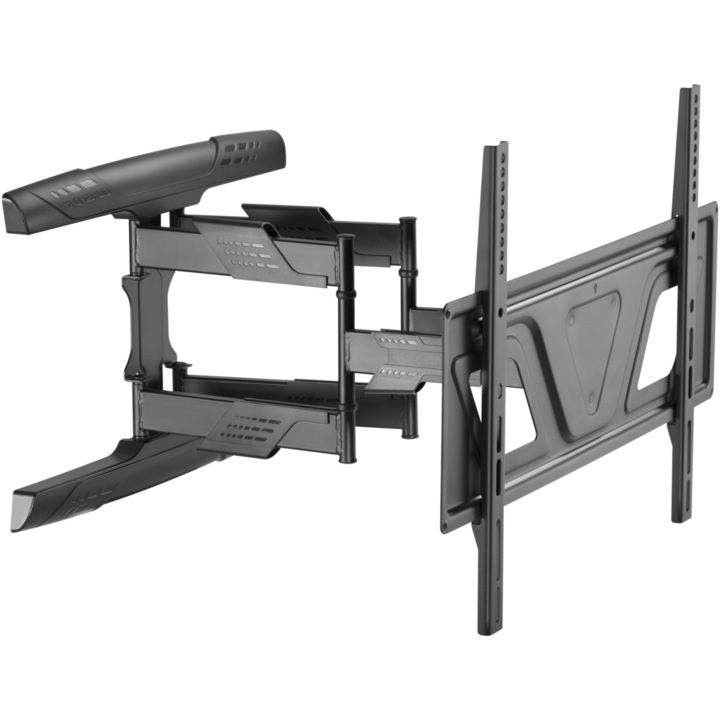 Suport TV de perete A+ LPA466, reglabil, 37"-80" (93cm-203cm), Negru