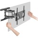 Suport TV de perete A+ LPA466, reglabil, 37"-80" (93cm-203cm), Negru