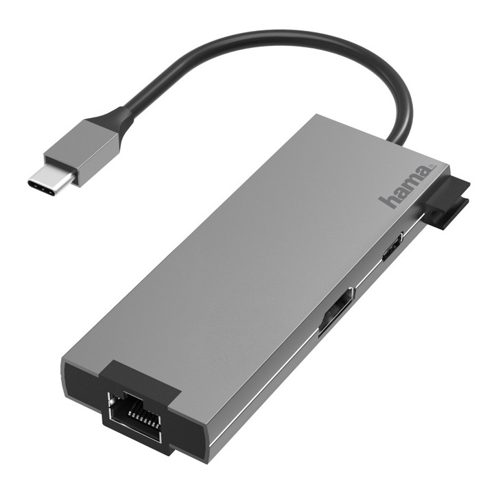 Докинг станция Hama Multiport, 5 Ports, HDMI, LAN, USB Type-C