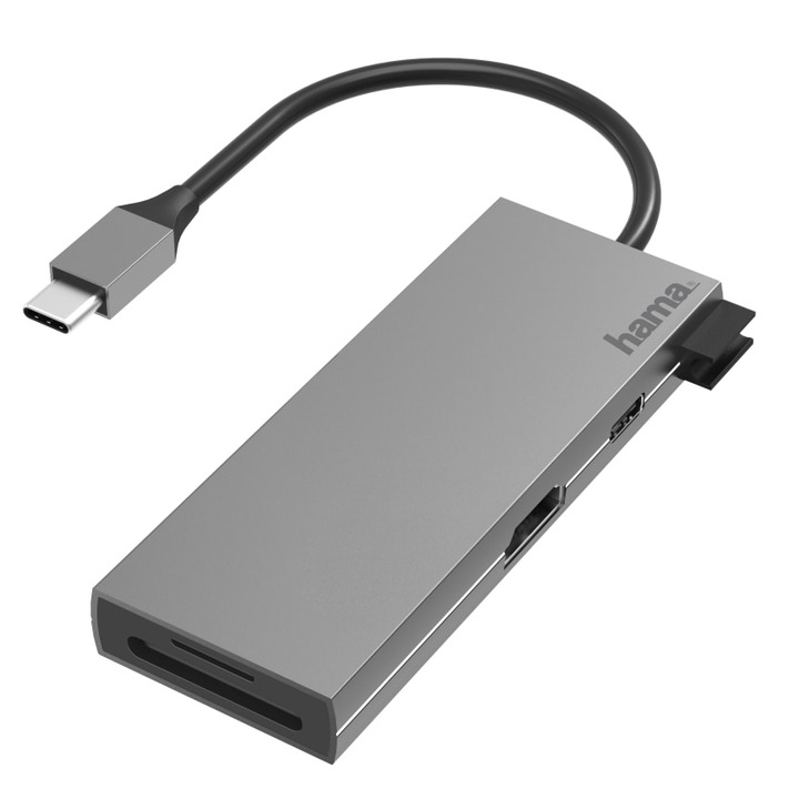 Докинг станция Hama Multiport, 6 Ports, HDMI, SD, USB Type-C