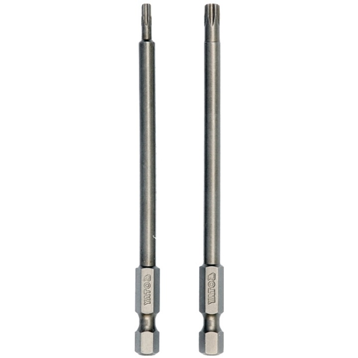 Комплект 2 глави за отвертки Yato, Torx TR, 100 мм, 1/4" (6,3 мм) YT-0490