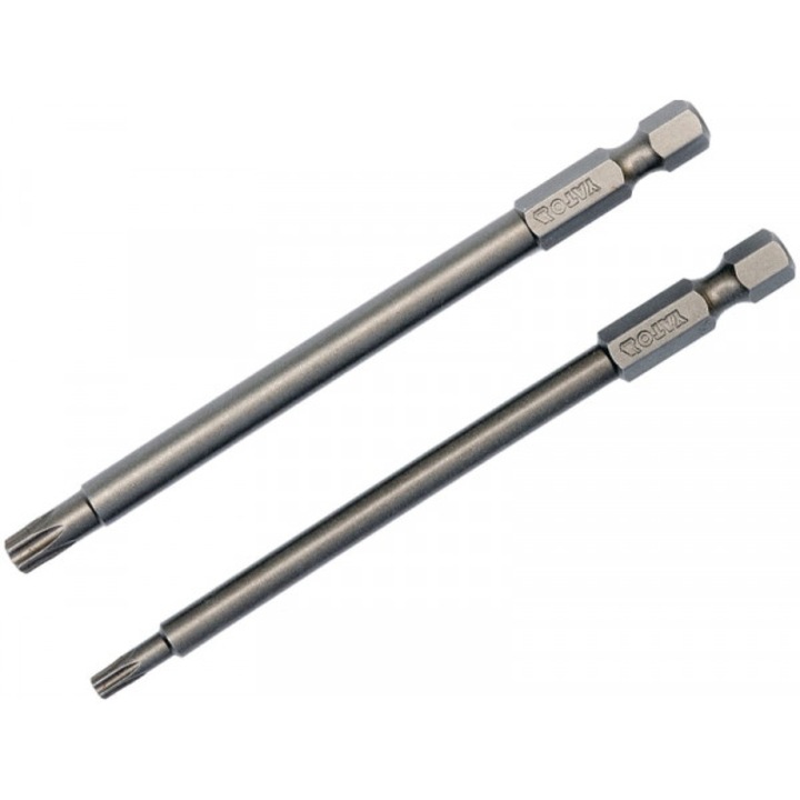 Комплект 2 глави за отвертки Yato, Torx TR, 100 мм, 1/4" (6,3 мм) YT-0491