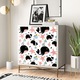 Autocolant Art Factory pentru mobilier, Balena neagra cu steluta de mare roz, autoadeziv, latime 50 cm x lungime 70 cm