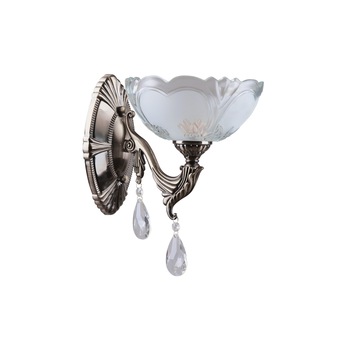 Wien aplica, 1 X 60 W, E27, metal, alama antic, abajur sticla alb Wien aplica, 1 X 60 W, E27, metal, alama antic, abajur sticla alb