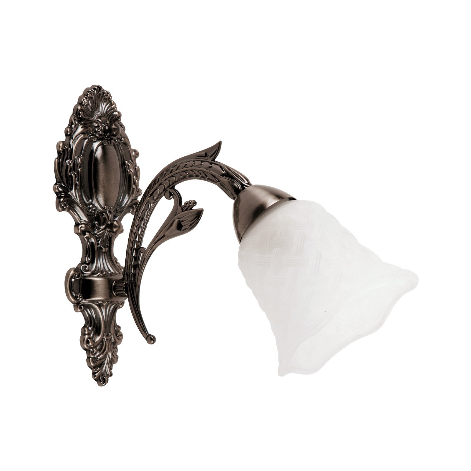 Konstanca Aplica, 1 x 60 W, E27, metal, alama antic, abajur sticla alb mat