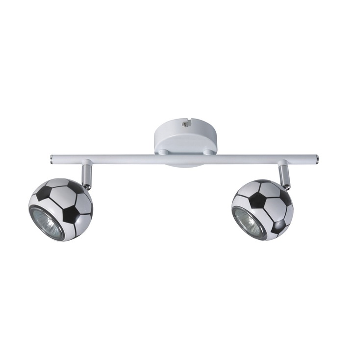 Play Aplica, 2 x 50 W, GU10, metal, model minge alb + negru