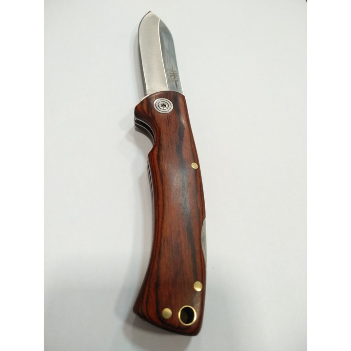 Briceag Joker, lama 7.8 cm otel inox, blocabila, maner lemn JKR0649