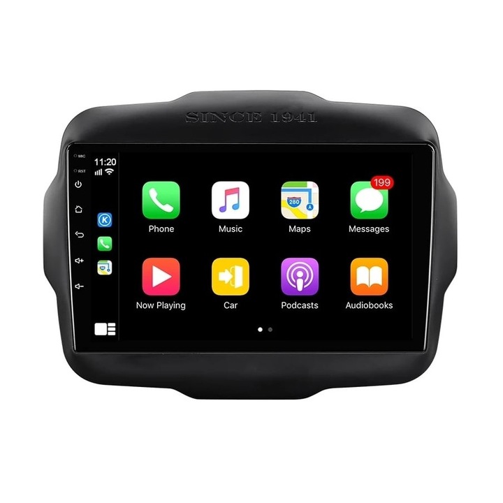 Navigatie Jeep Renegade ( 2015 - 2021 ) , Android , Display 9 inch , 2GB RAM +32 GB ROM , Internet , 4G , Aplicatii , Waze , Wi Fi , Usb , Bluetooth , Mirrorlink