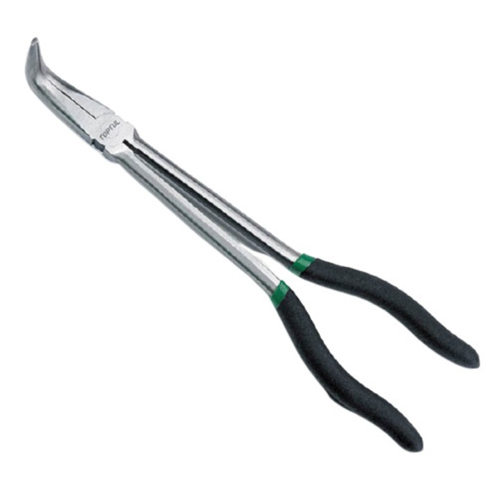 Topul, 90 fokban 280 mm-re hajlított hegyű hosszú fogó