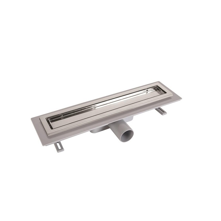 Rigola dus Classic MTS 43700 - 50 cm inox gratar sau acoperire ceramica si sifon iesire 50 mm