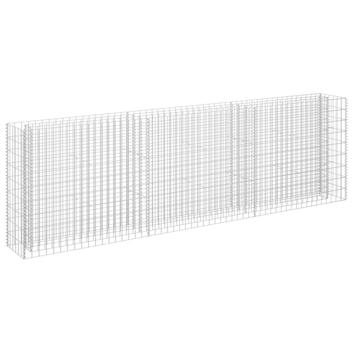 Strat inaltat gabion vidaXL, 270 x 30 x 90 cm, otel galvanizat, 26.7 Kg