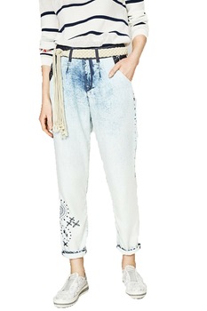 Pantaloni, Desigual 73D2JC8, Alb Marmura, 28 Pantaloni, Desigual 73D2JC8, Alb Marmura, 28