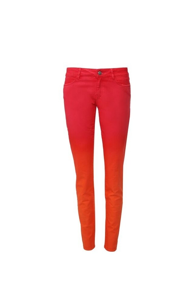 Pantaloni, Desigual 71P2JJ7, Rosu/Portocaliu