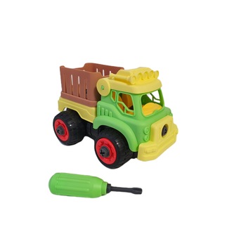 Masinuta demontabila, cu surubelnita, model Masina Transport Materiale, Puzzle Disassembly Car Masinuta demontabila, cu surubelnita, model Masina Transport Materiale, Puzzle Disassembly Car