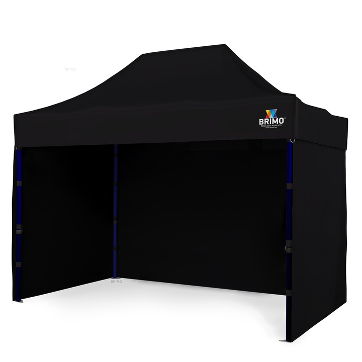 Pavilion pliant negru, 2x3m Exclusive Otel